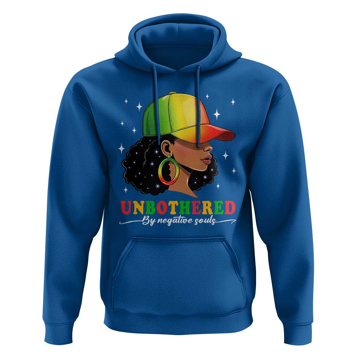 Afro African American Hoodie Unbothered By Negative Souls Black Sassy Queen