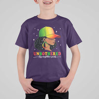 Afro African American T Shirt For Kid Unbothered By Negative Souls Black Sassy Queen