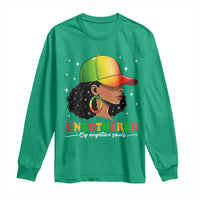 Afro African American Long Sleeve Shirt Unbothered By Negative Souls Black Sassy Queen