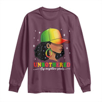 Afro African American Long Sleeve Shirt Unbothered By Negative Souls Black Sassy Queen