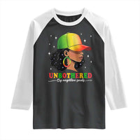 Afro African American Raglan Shirt Unbothered By Negative Souls Black Sassy Queen
