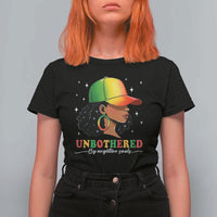 Afro African American T Shirt For Women Unbothered By Negative Souls Black Sassy Queen