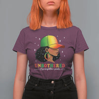 Afro African American T Shirt For Women Unbothered By Negative Souls Black Sassy Queen