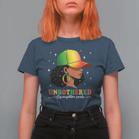 Afro African American T Shirt For Women Unbothered By Negative Souls Black Sassy Queen