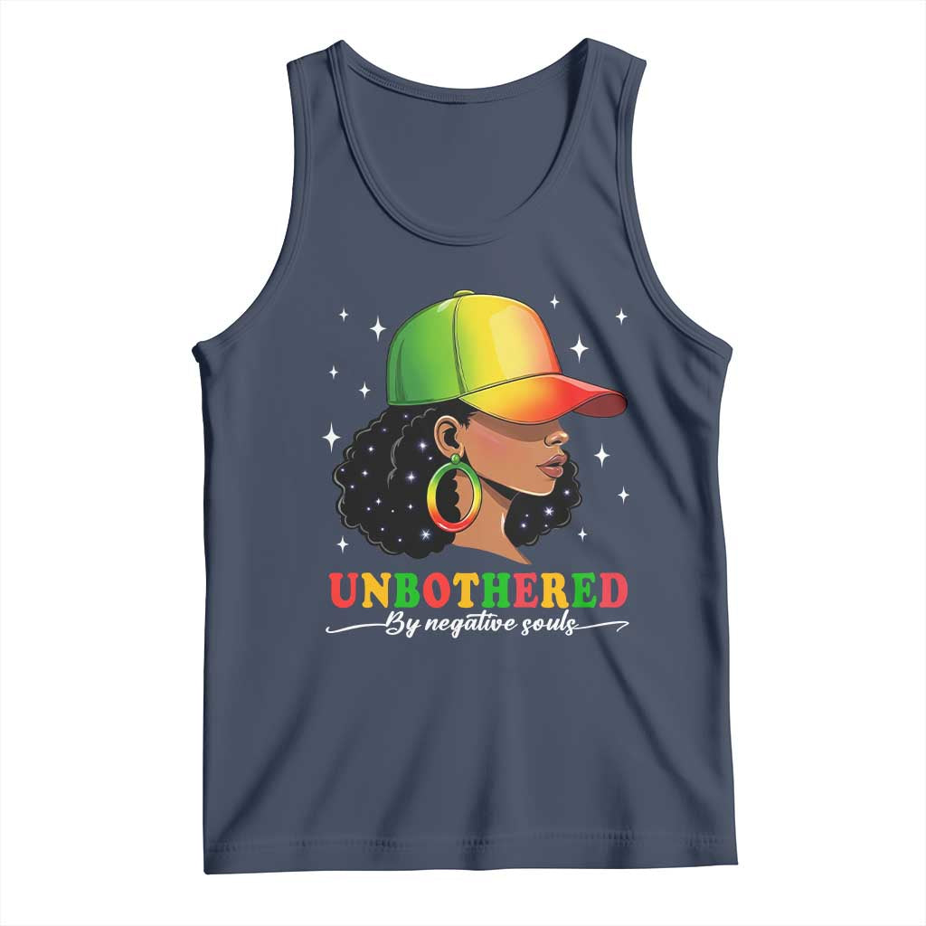 Afro African American Tank Top Unbothered By Negative Souls Black Sassy Queen