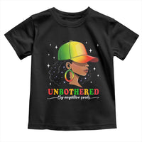 Afro African American Toddler T Shirt Unbothered By Negative Souls Black Sassy Queen