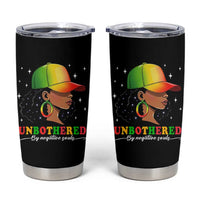 Afro African American Tumbler Cup Unbothered By Negative Souls Black Sassy Queen
