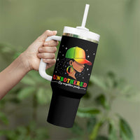 Afro African American Tumbler With Handle Unbothered By Negative Souls Black Sassy Queen