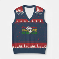 Black History V-Neck Knit Sweater Vest Dear Ancestors I Understand The Assignment
