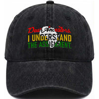 Black History Washed Cotton Baseball Cap Dear Ancestors I Understand The Assignment