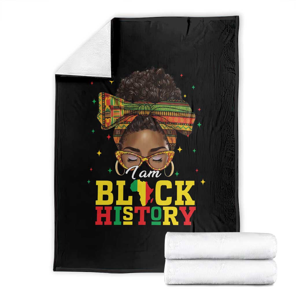 Black History Month Throw Blanket Messy Pun Afro African American