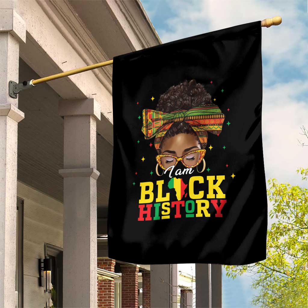 Black History Month Garden Flag Messy Pun Afro African American