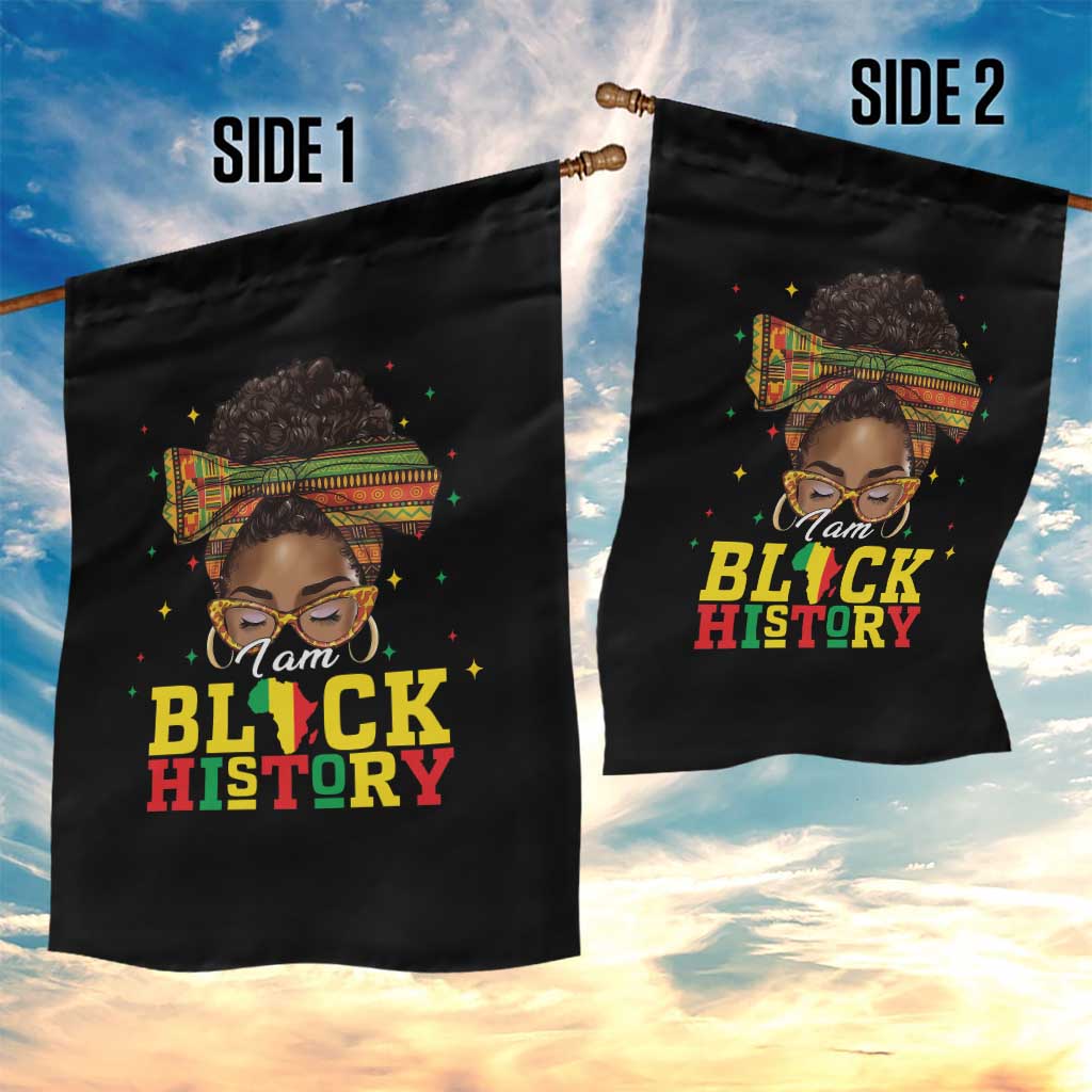 Black History Month Garden Flag Messy Pun Afro African American