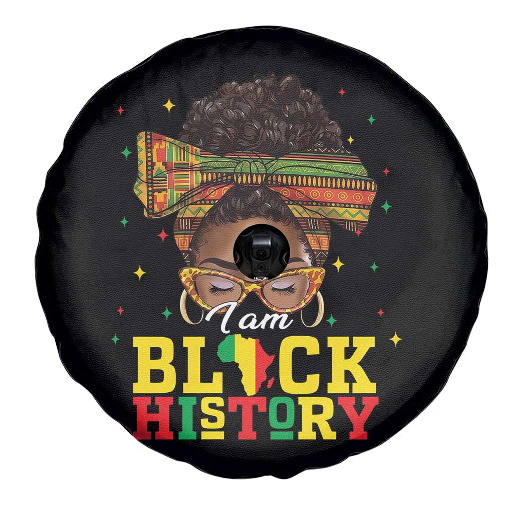 Black History Month Spare Tire Cover Messy Pun Afro African American