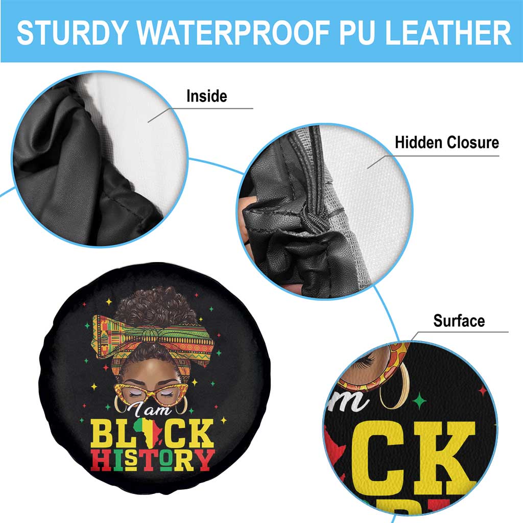 Black History Month Spare Tire Cover Messy Pun Afro African American