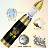 Black History Month Bullet Tumbler Messy Pun Afro African American