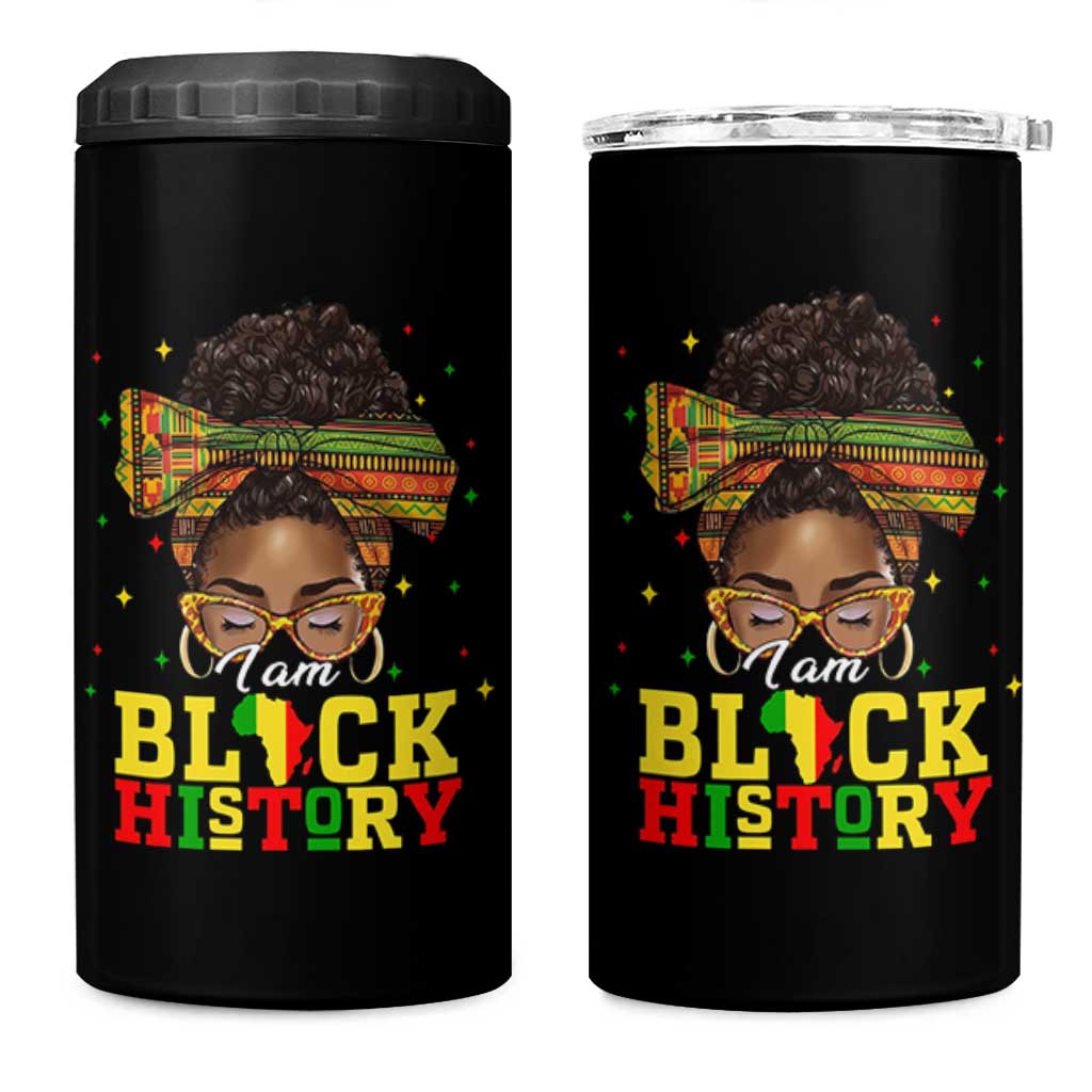 Black History Month 4 in 1 Can Cooler Tumbler Messy Pun Afro African American
