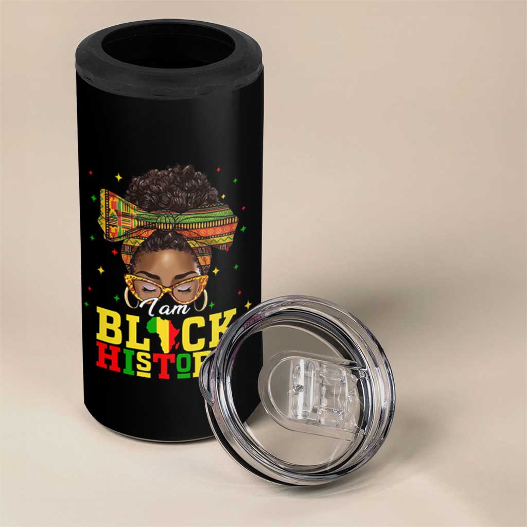 Black History Month 4 in 1 Can Cooler Tumbler Messy Pun Afro African American
