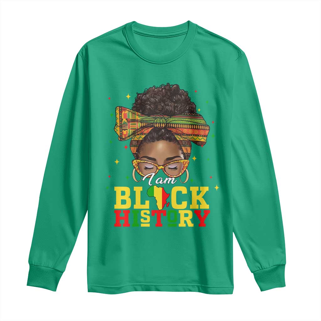 Black History Month Long Sleeve Shirt Messy Pun Afro African American