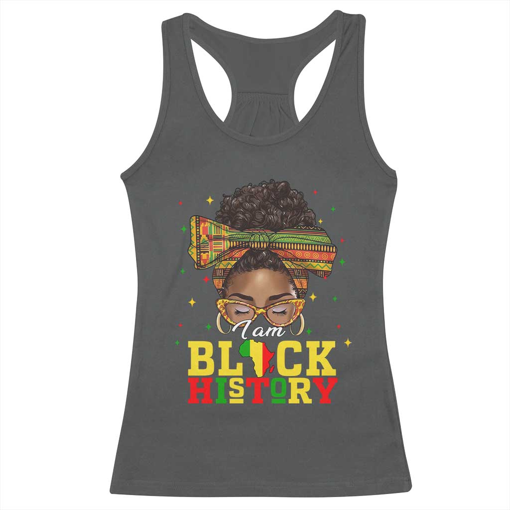 Black History Month Racerback Tank Top Messy Pun Afro African American