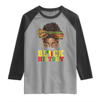 Black History Month Raglan Shirt Messy Pun Afro African American