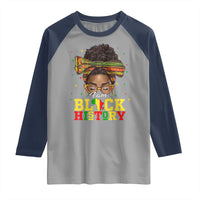 Black History Month Raglan Shirt Messy Pun Afro African American