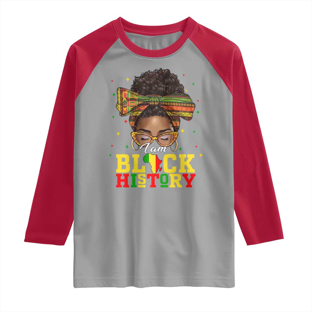 Black History Month Raglan Shirt Messy Pun Afro African American