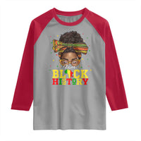 Black History Month Raglan Shirt Messy Pun Afro African American