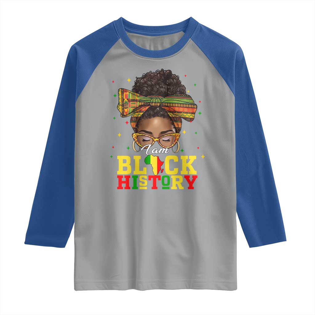 Black History Month Raglan Shirt Messy Pun Afro African American