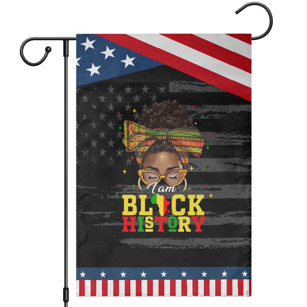 Black History Month Garden Flag Messy Pun Afro African American