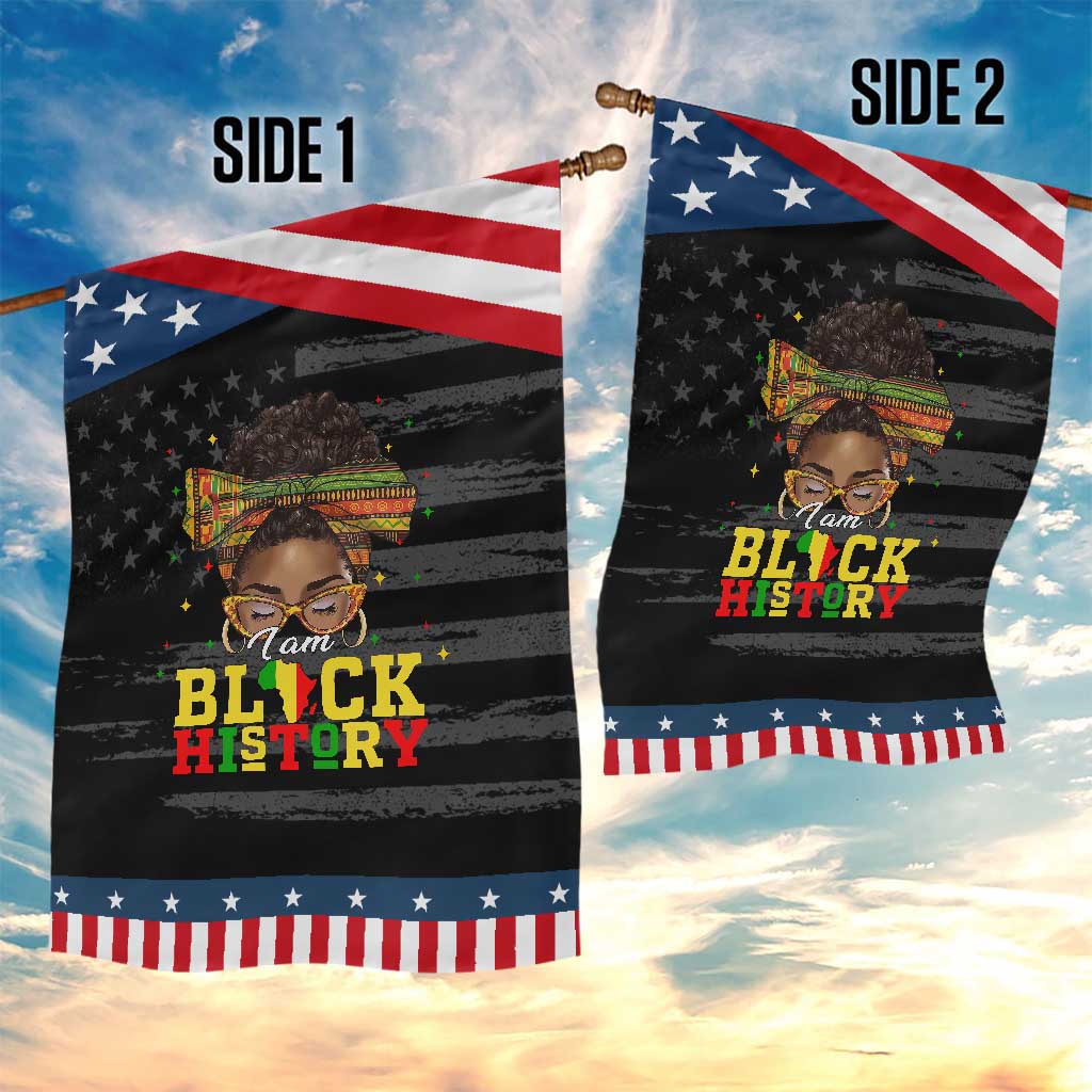Black History Month Garden Flag Messy Pun Afro African American