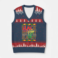 Black History Month V-Neck Knit Sweater Vest Black History Month Didn't Start With Slavery
