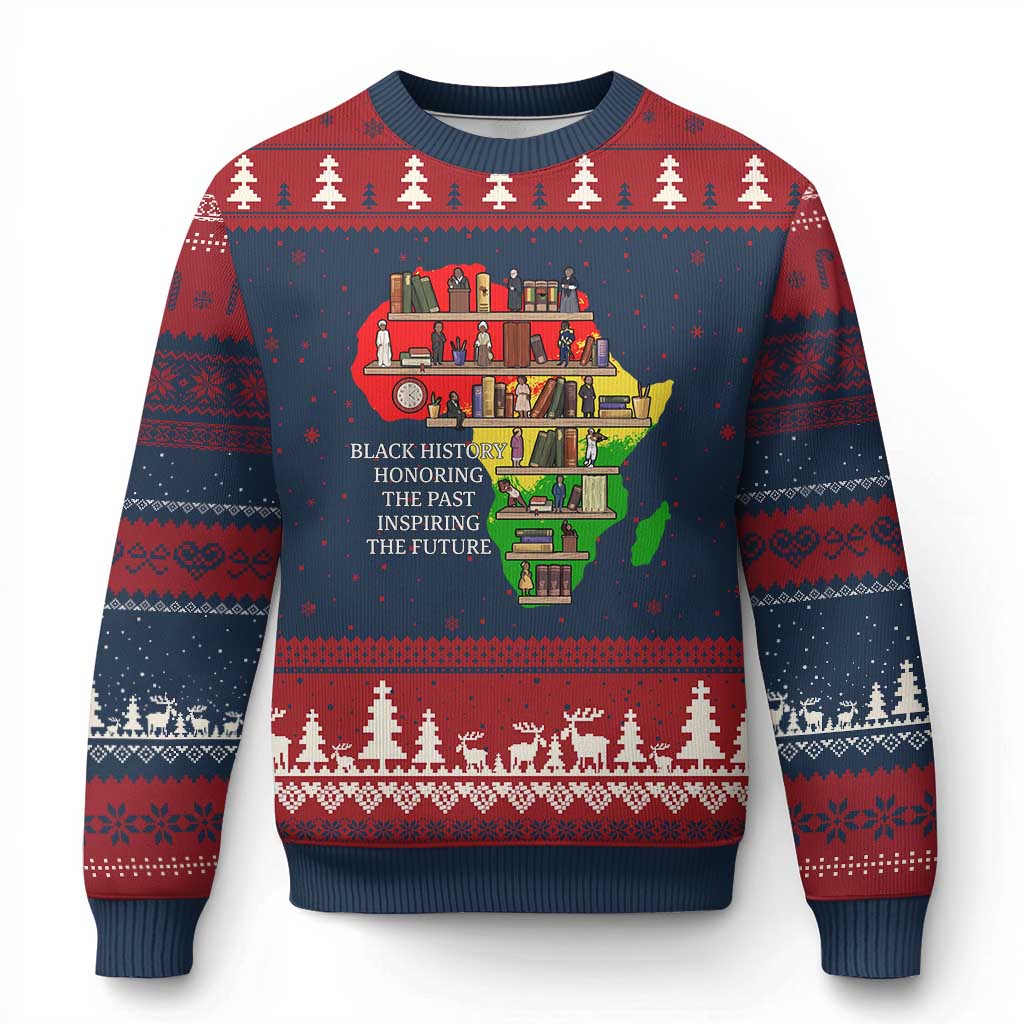 Black History Teacher Ugly Christmas Sweater Black History Honoring The Past Inspiring The Future