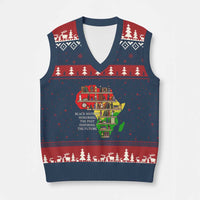Black History Teacher V-Neck Knit Sweater Vest Black History Honoring The Past Inspiring The Future