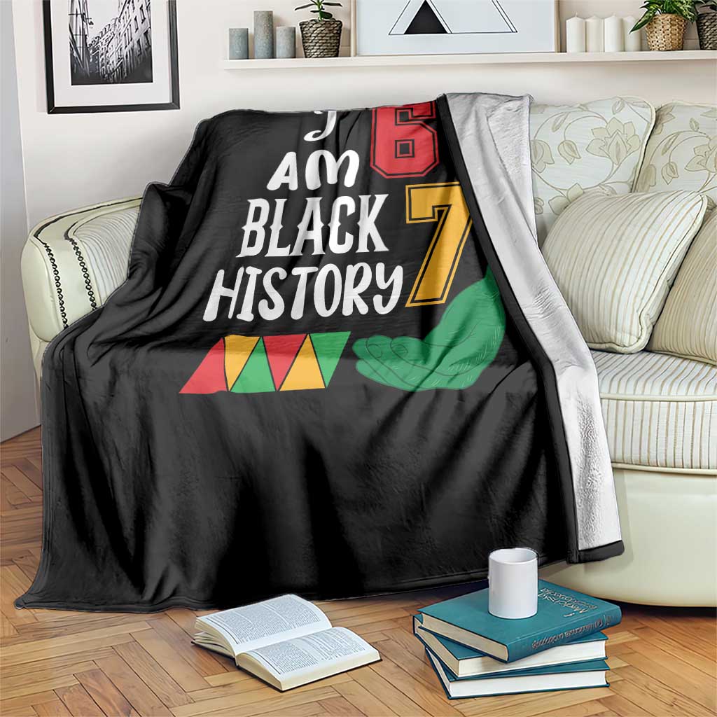 Funny Six Seven African American Throw Blanket Black History Month
