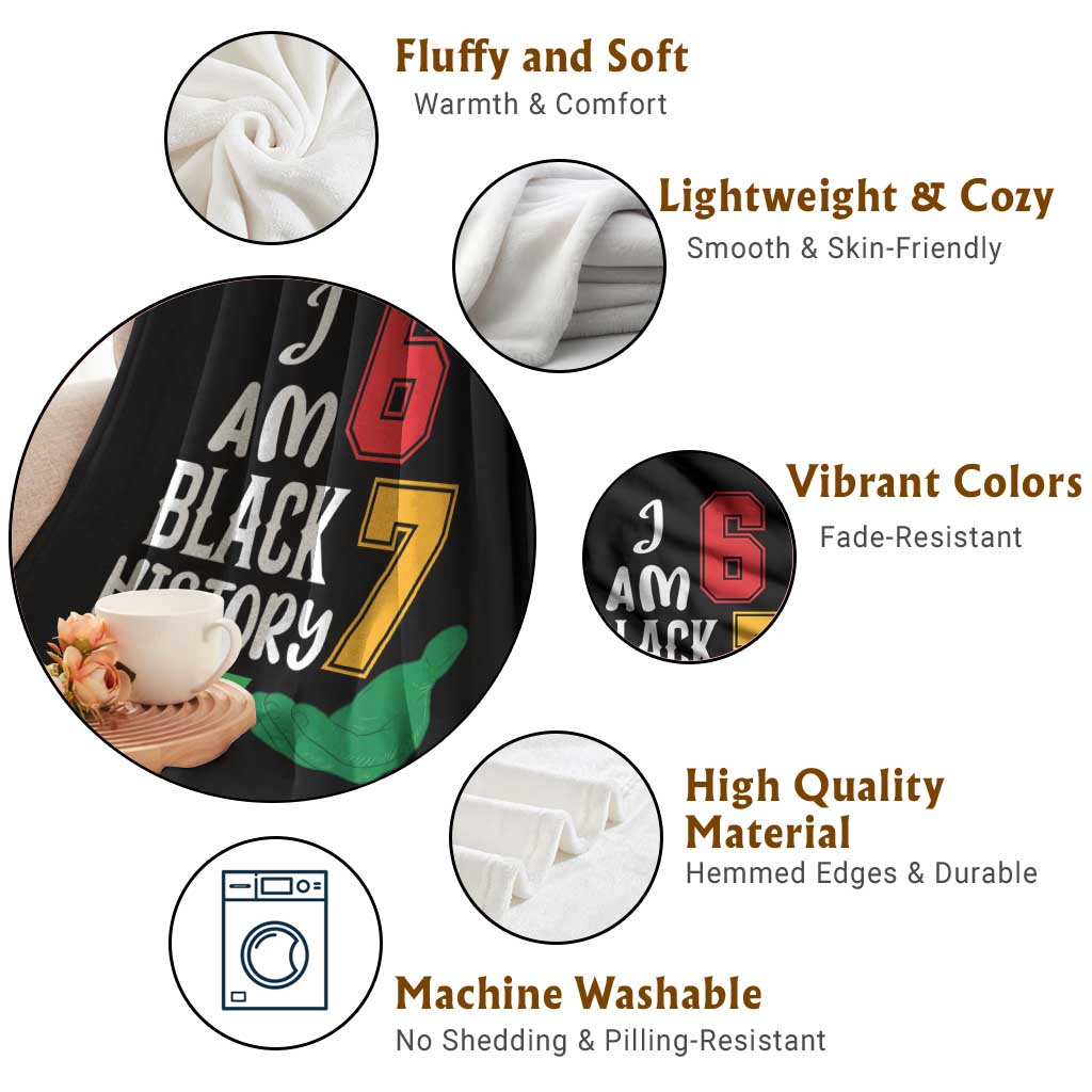 Funny Six Seven African American Throw Blanket Black History Month