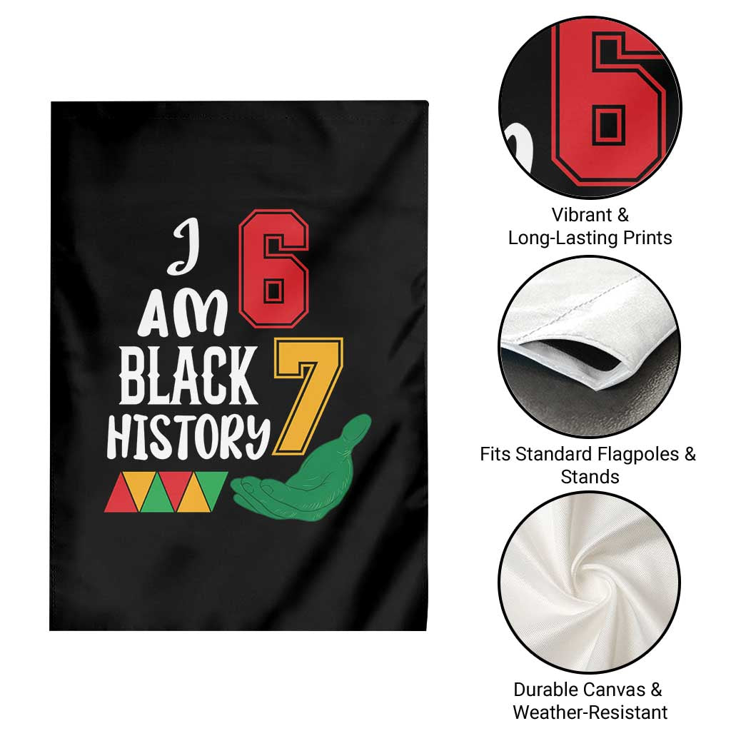 Funny Six Seven African American Garden Flag Black History Month
