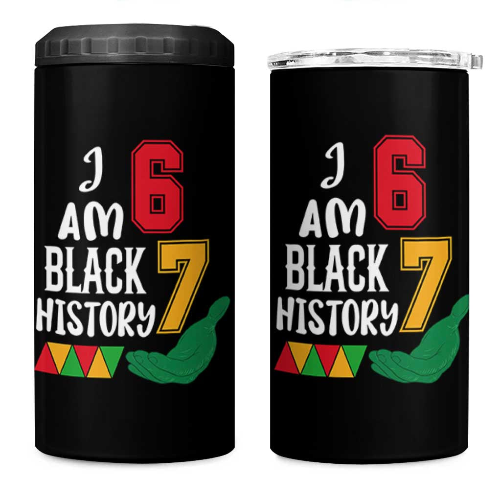 Funny Six Seven African American 4 in 1 Can Cooler Tumbler Black History Month