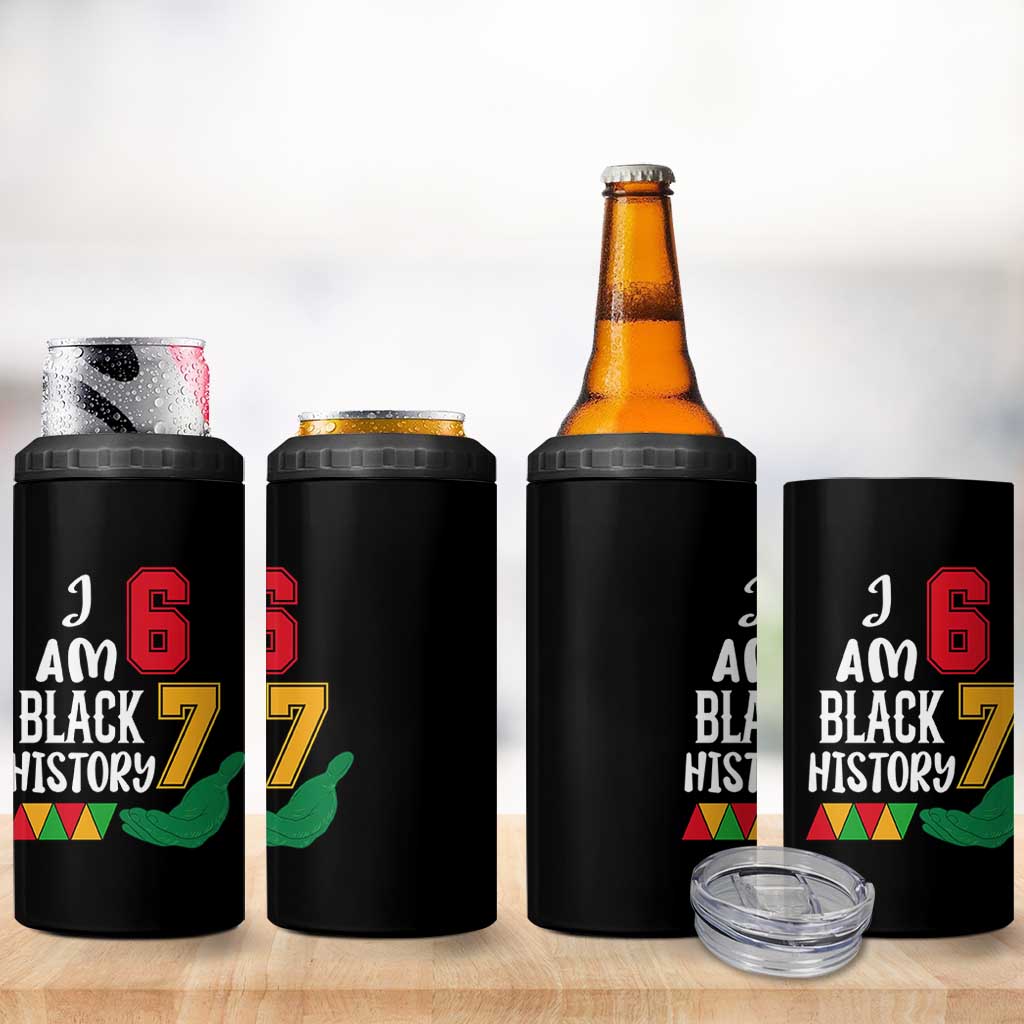 Funny Six Seven African American 4 in 1 Can Cooler Tumbler Black History Month