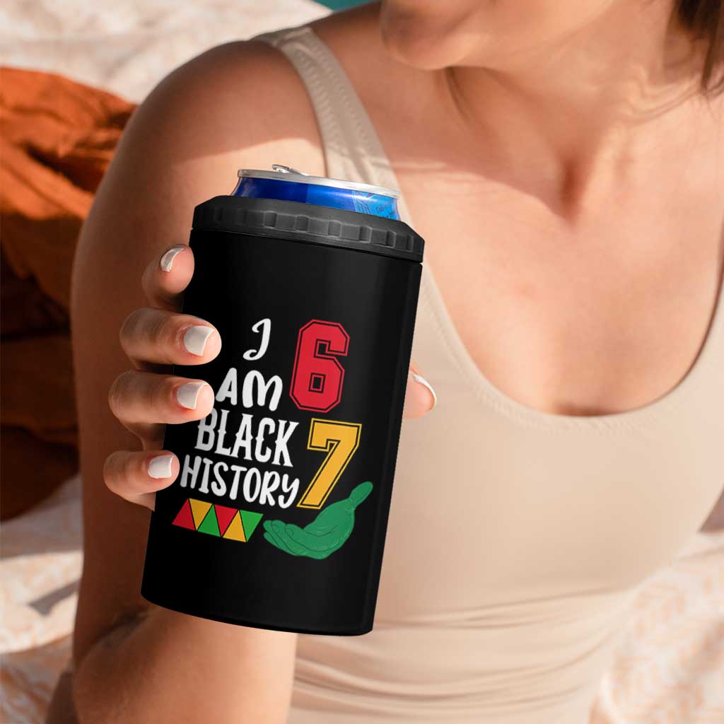 Funny Six Seven African American 4 in 1 Can Cooler Tumbler Black History Month