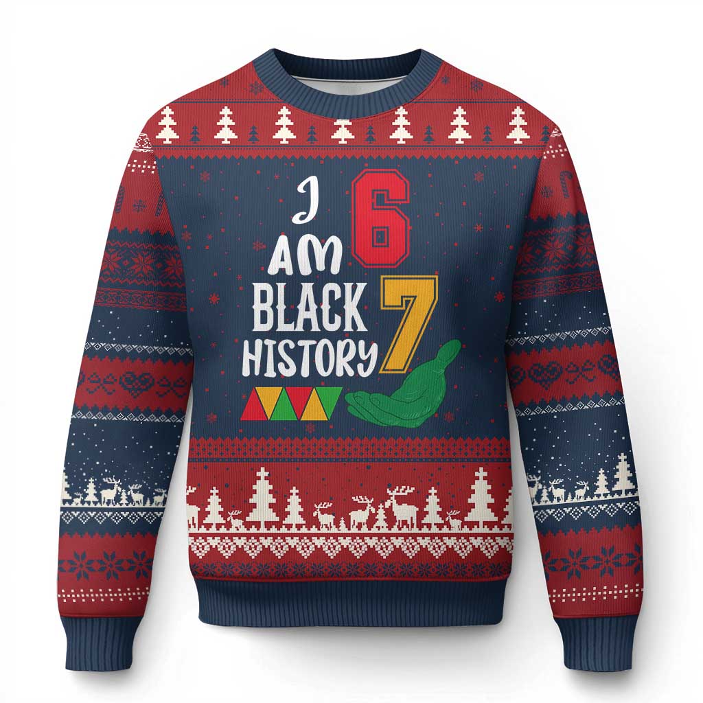 Funny Six Seven African American Ugly Christmas Sweater Black History Month