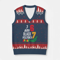 Funny Six Seven African American V-Neck Knit Sweater Vest Black History Month