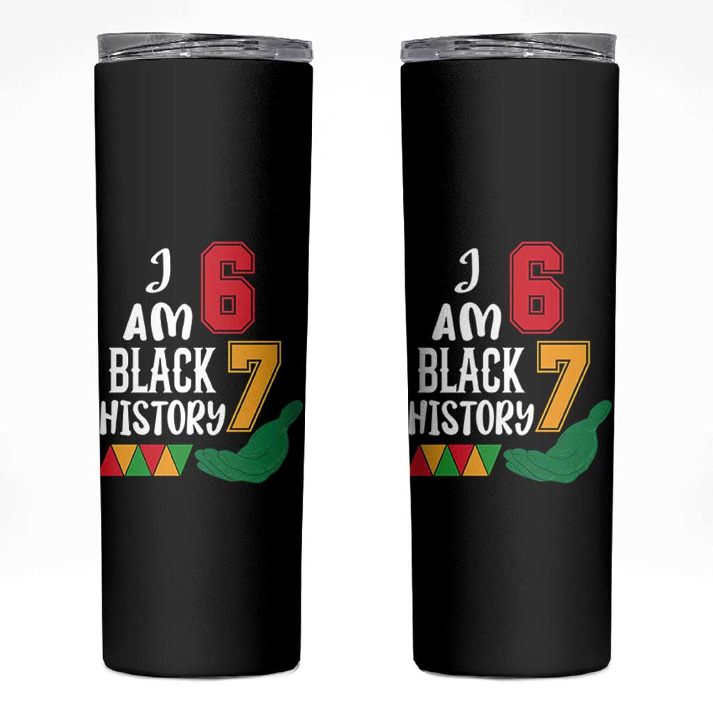 Funny Six Seven African American Skinny Tumbler Black History Month