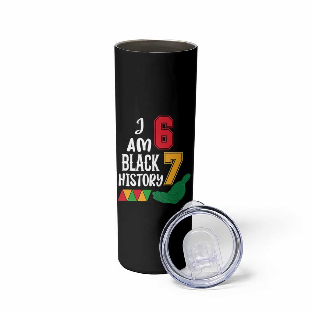Funny Six Seven African American Skinny Tumbler Black History Month