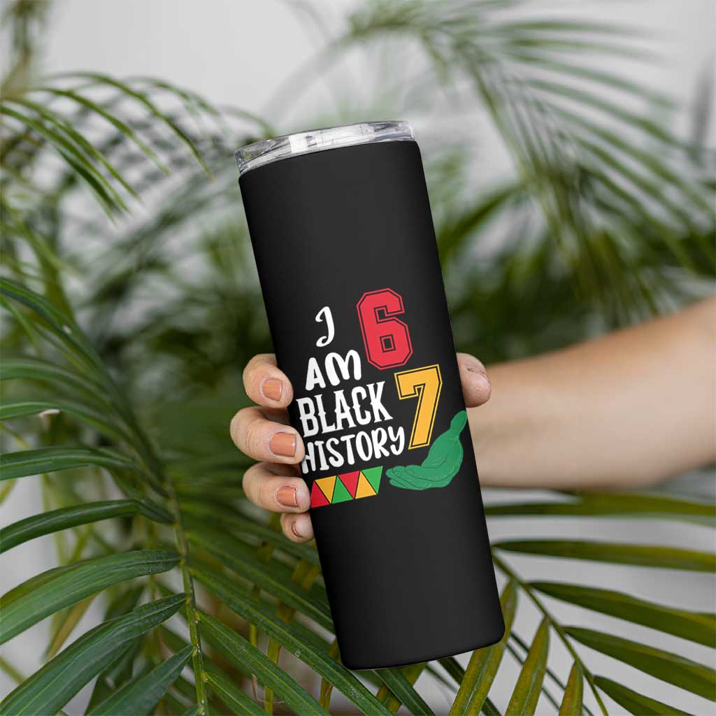 Funny Six Seven African American Skinny Tumbler Black History Month