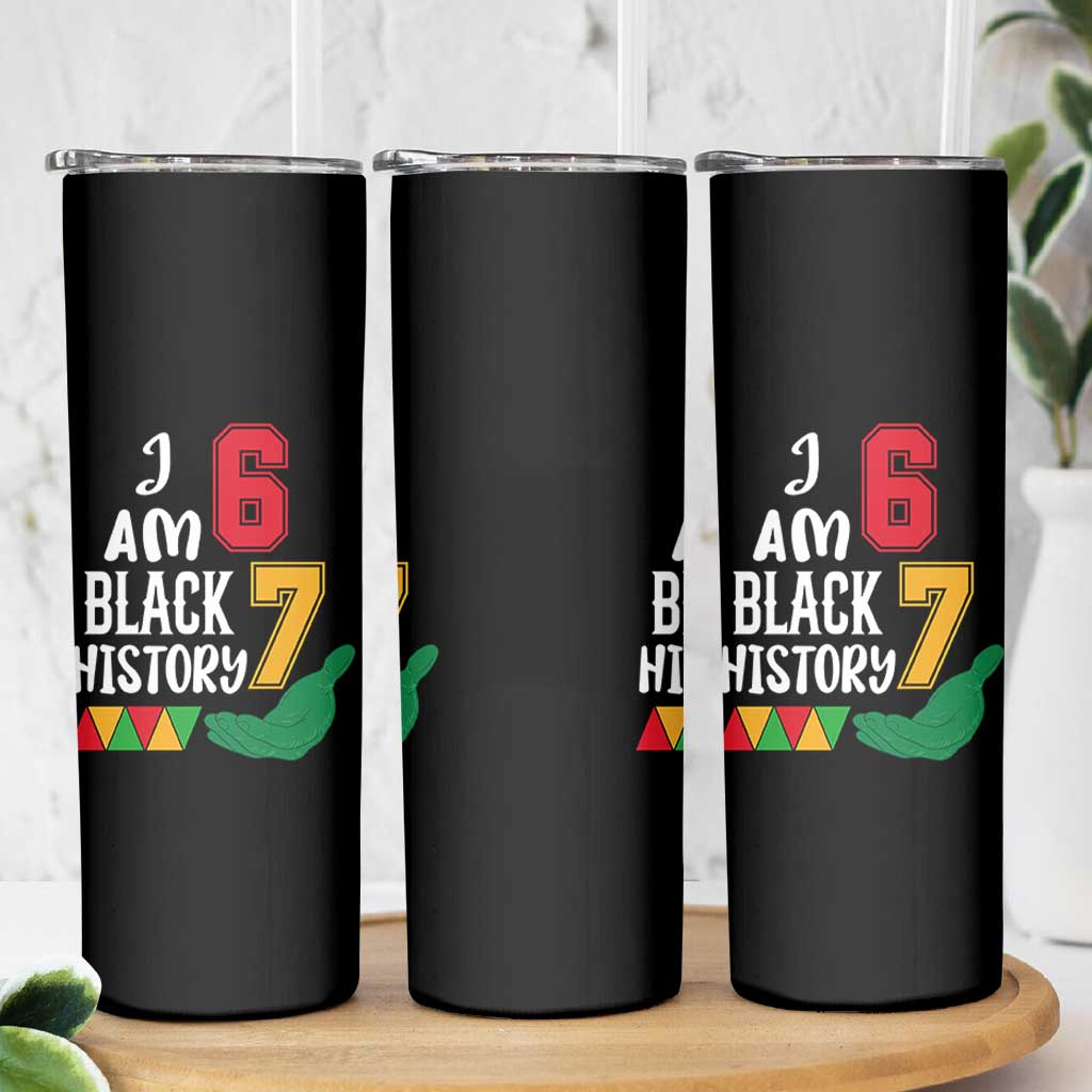Funny Six Seven African American Skinny Tumbler Black History Month