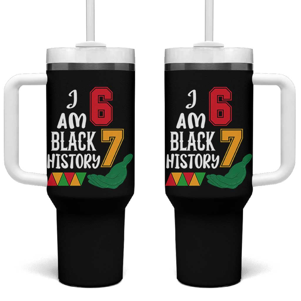 Funny Six Seven African American Tumbler With Handle Black History Month