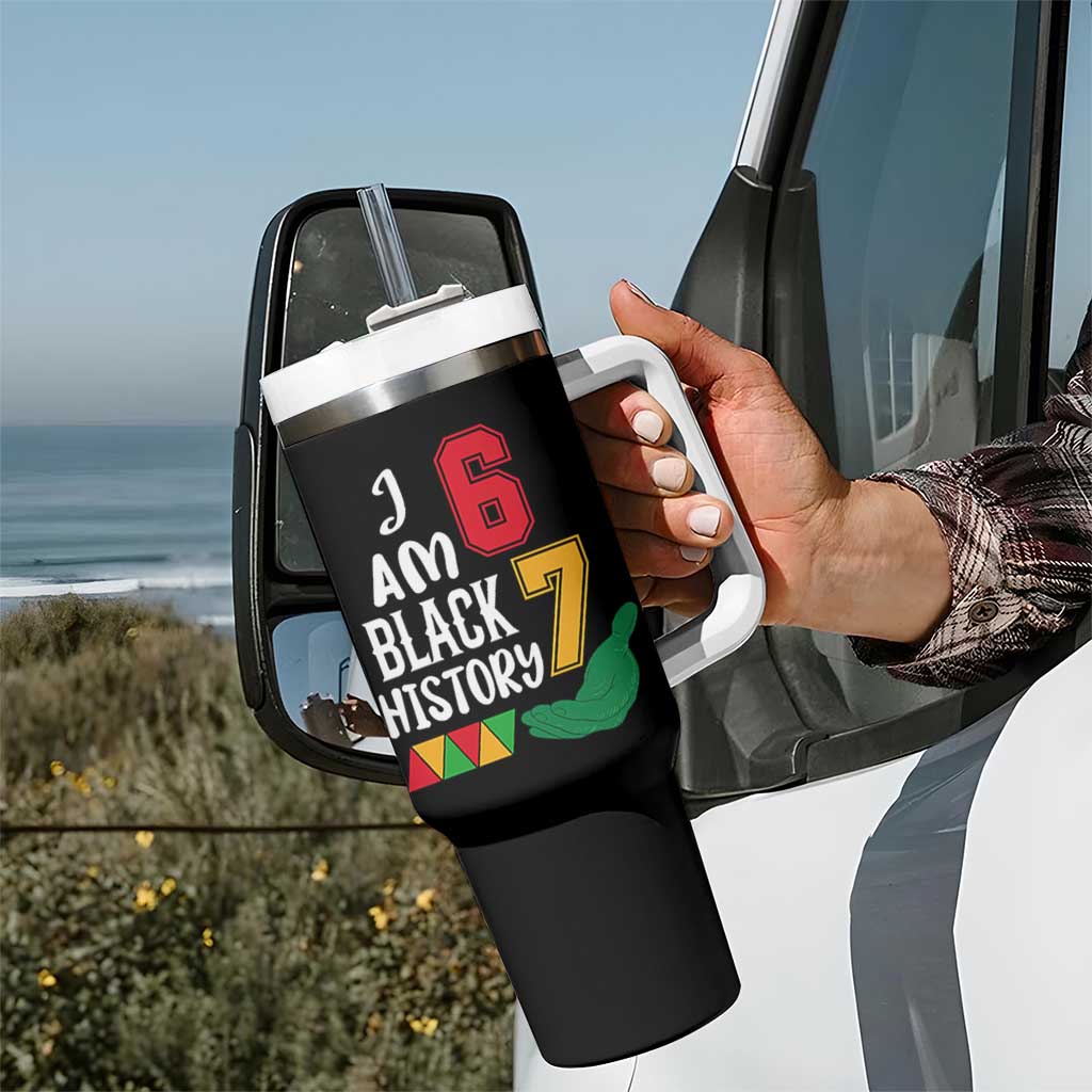 Funny Six Seven African American Tumbler With Handle Black History Month