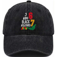 Funny Six Seven African American Washed Cotton Baseball Cap Black History Month