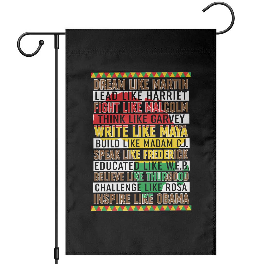 Black History Month Garden Flag Dream Like Martin Lead Like Harriet
